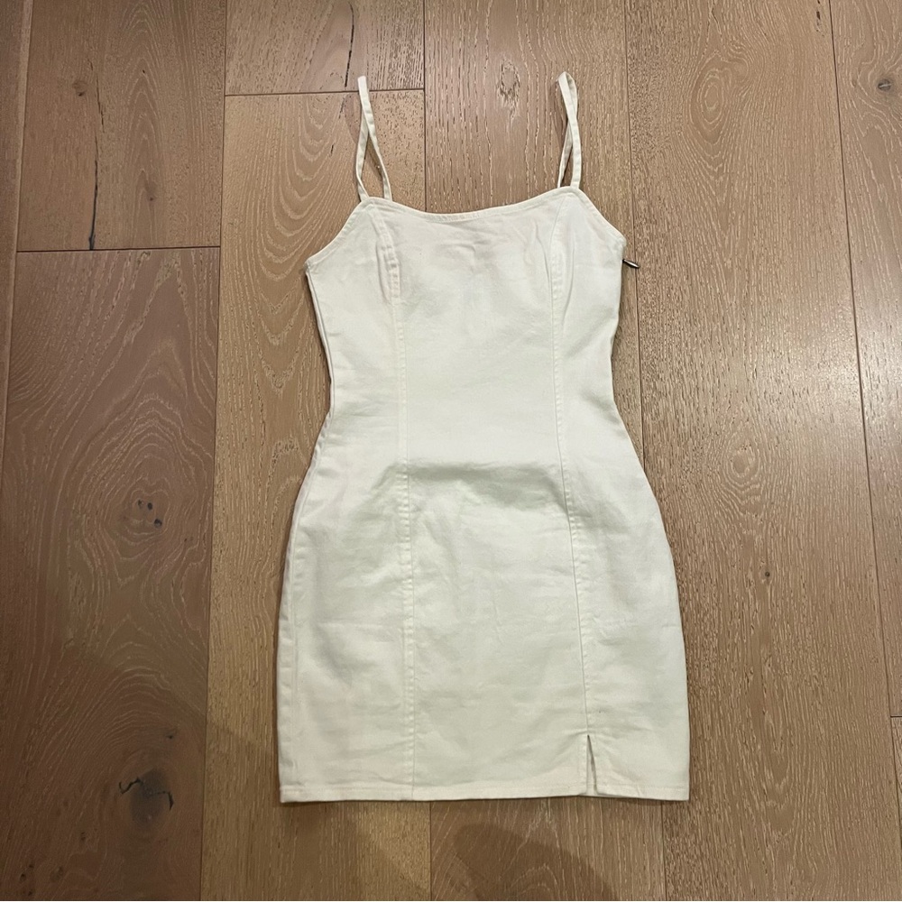 White denim dress